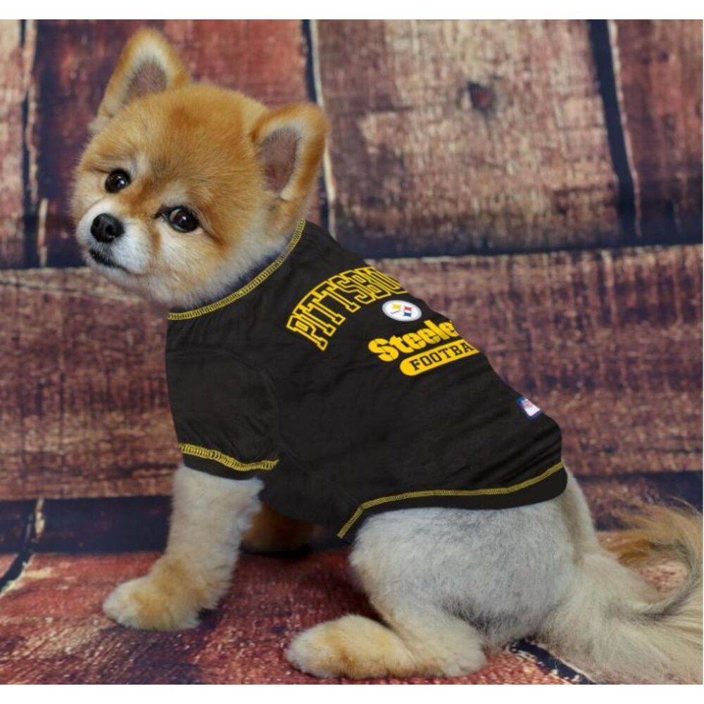 NEW NFL Steelers Dog Shirt Small Black Gold Pet Jersey NWT Official Team Wear